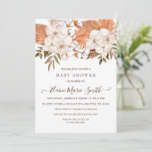 Rustikale Pampas Gender Neutral Drive Baby Dusche Einladung (Stehend Vorderseite)