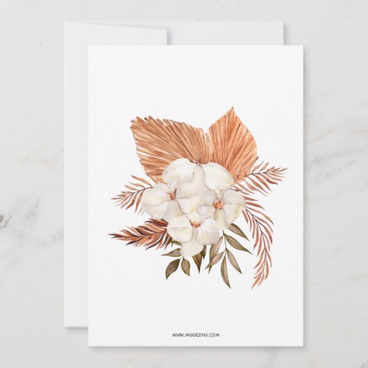 Rustikale Pampas Gender Neutral Drive by Baby Show Einladung (Rückseite)