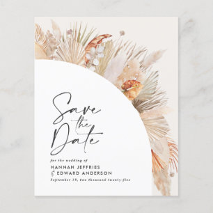 rustikale Pampas Gras Hochzeit sparen das Datum