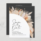 rustikale Pampas Gras Hochzeit sparen das Datum (Vorne/Hinten)