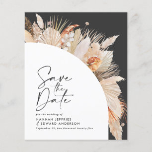 rustikale Pampas Gras Hochzeit sparen das Datum Flyer