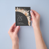 rustikale Pampas Gras Hochzeit sparen das Datum Flyer (Gruppe)