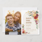 Rustikale Pampas Grass Boho Blume Save the Date (Vorderseite)