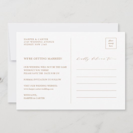 Rustikale Pampas Grass Boho Blume Save the Date (Rückseite)