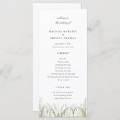 Rustikale Pampas Grass Wedding Programm (Vorne/Hinten)