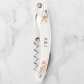 Rustikale Pampasgras-Hochzeit Kellnermesser (Vorderseite)