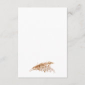 Rustikale Pampasgras-Hochzeitkarte Begleitkarte (Rückseite)