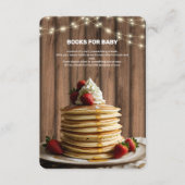 Rustikale Pancakes Baby & Brunch Babydusche Begleitkarte (Vorderseite)
