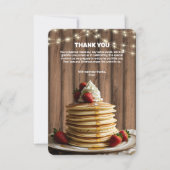 Rustikale Pancakes Baby & Brunch Babydusche Dankeskarte (Vorderseite)