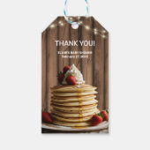 Rustikale Pancakes Baby & Brunch Babydusche Geschenkanhänger (Vorderseite)