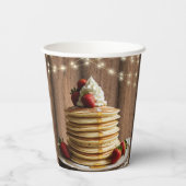 Rustikale Pancakes Baby & Brunch Babydusche Pappbecher (Rückseite)