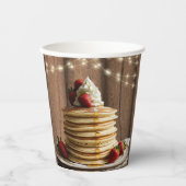 Rustikale Pancakes Baby & Brunch Babydusche Pappbecher (Vorderseite)