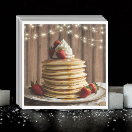 Rustikale Pancakes Baby & Brunch Babydusche Serviette