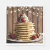 Rustikale Pancakes Baby & Brunch Babydusche Serviette (Vorderseite)