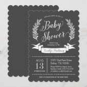 Rustikale Panoramadusche Einladung (Vorne/Hinten)