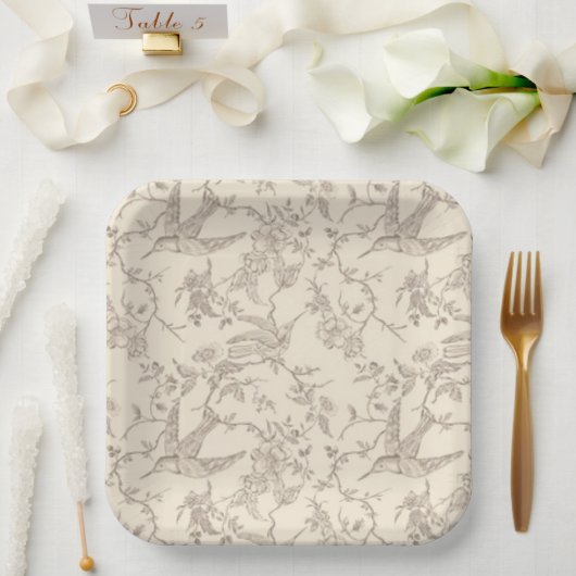 Rustikale Papierplatte Pappteller (Hochzeit)