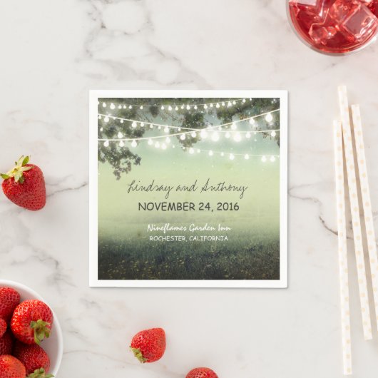 Rustikale Papierservietten (Beispiel)