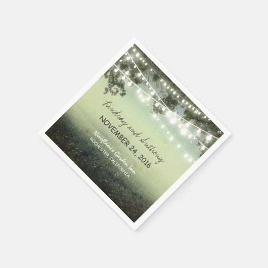 Rustikale Papierservietten (Ecke)