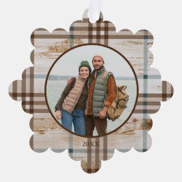 Rustikale Papierzierkarte für Hirsche Ornament Karte