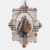 Rustikale Papierzierkarte für Hirsche Ornament Karte (Linke Ecke)