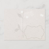 Rustikale Pappsukkulente Hochzeit retten das Datum Ankündigungspostkarte (Rückseite)