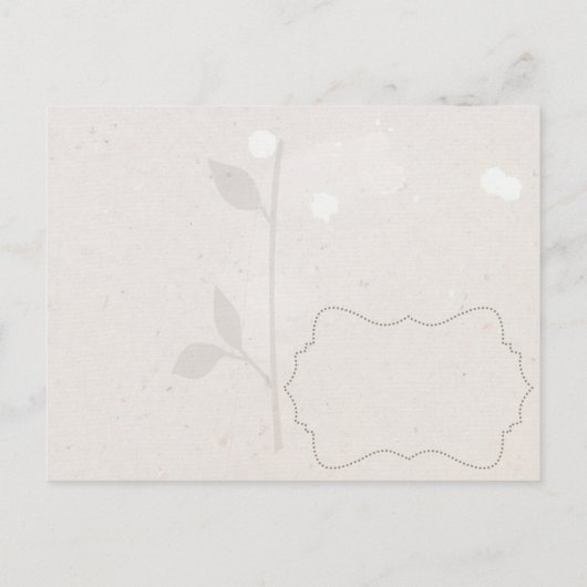 Rustikale Pappsukkulente Hochzeit retten das Datum Ankündigungspostkarte (Rückseite)