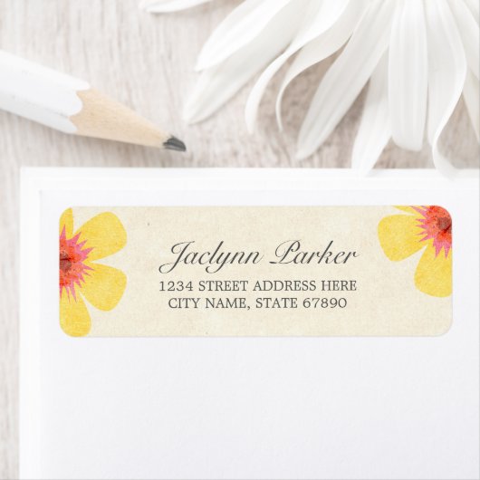 Rustikale Paradies-Rücksendeadressen-Aufkleber (Insitu)