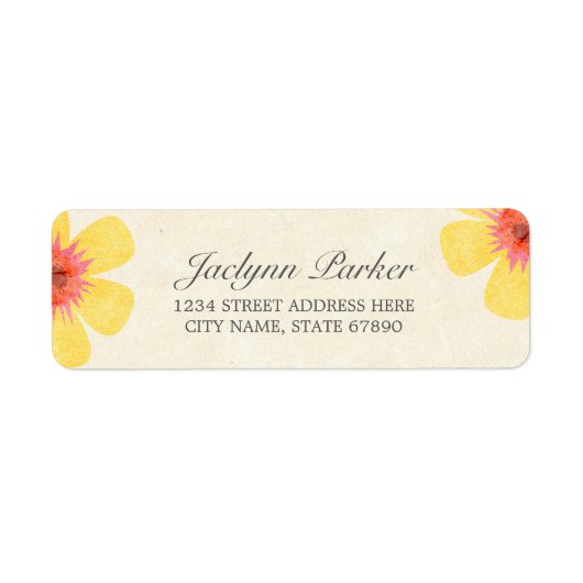 Rustikale Paradies-Rücksendeadressen-Aufkleber (Vorne)