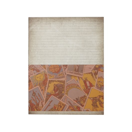 Rustikale Parchment-Tarot-Karten Halb-Leim-Geschir Notizblock (Rotiert)