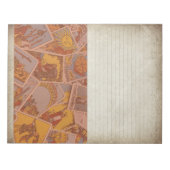 Rustikale Parchment-Tarot-Karten Halb-Leim-Geschir Notizblock (Vorderseite)