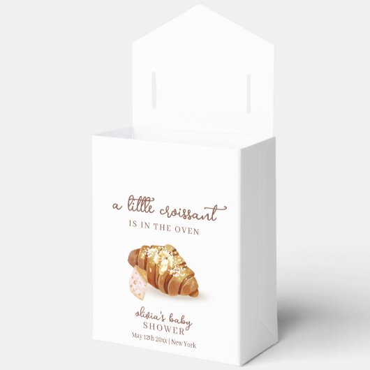 Rustikale Pariser Bäckerei Konditorei Croissant Ba Geschenkschachtel (Offen)