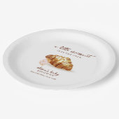 Rustikale Pariser Bäckerei Konditorei Croissant Ba Pappteller (Schrägansicht)