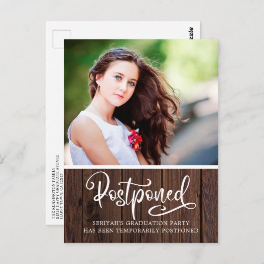 Rustikale Partei für die Abstammung von Holz Postkarte (Vorne/Hinten)