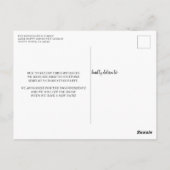 Rustikale Partei für die Abstammung von Holz Postkarte (Rückseite)