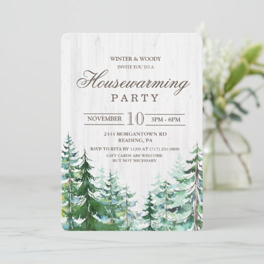 Rustikale Party Einladung (Stehend Vorderseite)