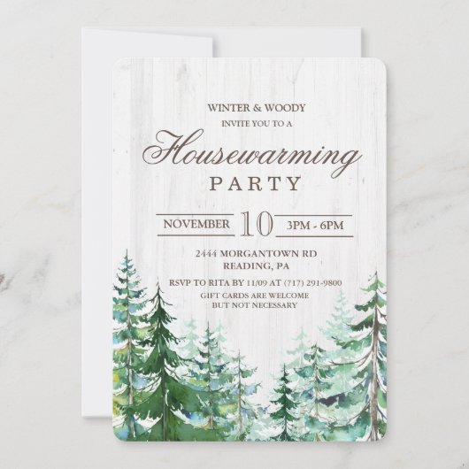 Rustikale Party Einladung (Vorderseite)