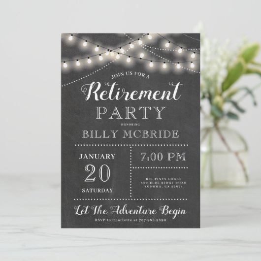 Rustikale Party Einladung (Stehend Vorderseite)