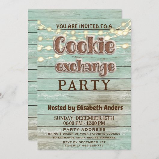 Rustikale Party Einladung (Vorne/Hinten)