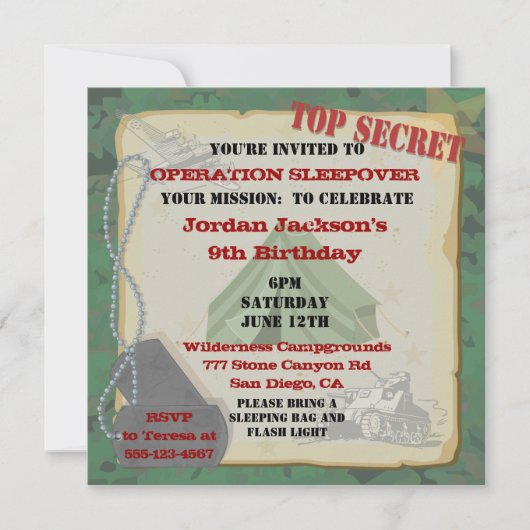 Rustikale Party Einladung (Vorderseite)