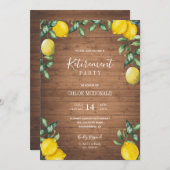 Rustikale Party Einladung der Altersvorsorge mit Z (Vorne/Hinten)