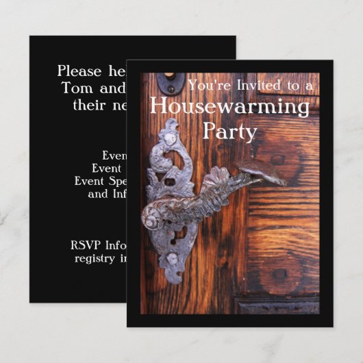 Rustikale Party Einladung der Türwärmung (Vorne/Hinten)