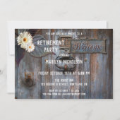 Rustikale Party Einladung für das Ruhestand (Vorderseite)
