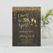Rustikale Party Einladung für Ruheständler (Stehend Vorderseite)