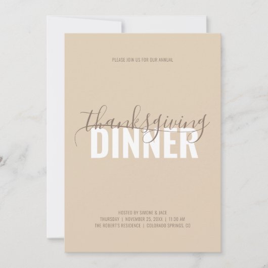 Rustikale Party Einladung Herbstbraun (Vorderseite)