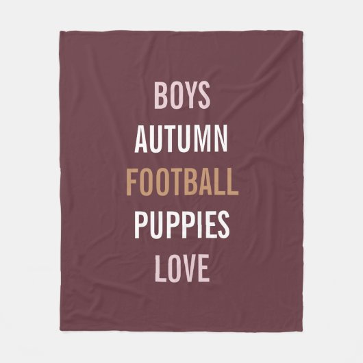 Rustikale Party-Fleece im Herbstbadefußball Fleecedecke (Vorderseite)