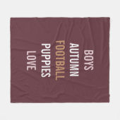 Rustikale Party-Fleece im Herbstbadefußball Fleecedecke (Vorderseite (Horizontal))