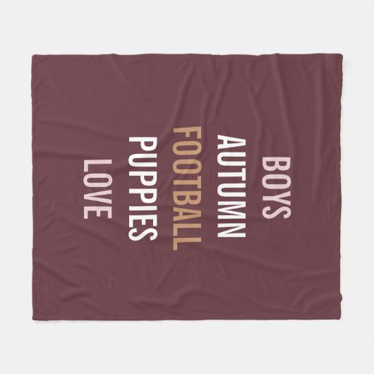 Rustikale Party-Fleece im Herbstbadefußball Fleecedecke (Vorderseite (Horizontal))