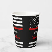 Rustikale Party-Glückwunsch für Feuerwehrleute Pappbecher (Links)