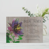 Rustikale Passion Blume Einladungen zur Dusche (Stehend Vorderseite)