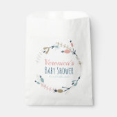 Rustikale Pastel Botanische Babydusche Geschenktütchen (Vorderseite)
